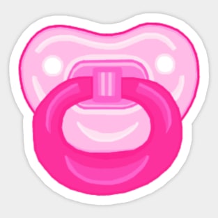 Pink Infant Baby Girl Pacifier Sticker